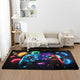 NTBED Game Console Area Rug for Bedroom Sofa Playroom Gaming Geometric Bedside Rugs Gamer Decorative Floor Mat Carpet (3x5 Feet, Blue)