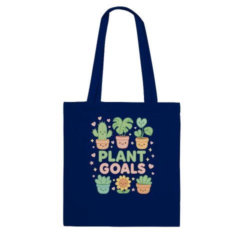 Kawaii "Plant Goals" Plant Lover's Tote Bag