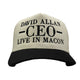 David Allan CEO Live In Macon Custom Embroidered Snapback