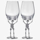 Stemmed Skeleton Wine Glass - Set of 2 - 19oz