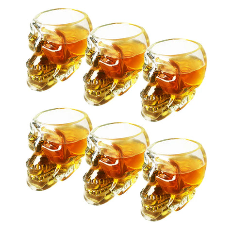 Skull Shot Glasses - Set of 6 - 3oz