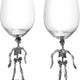 Stemmed Skeleton Wine Glass - Set of 2 - 12oz