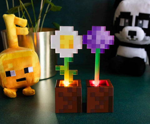 Minecraft Flower Pot Lights – Daisy & Allium LED Mood Lights for Gaming Room Decor