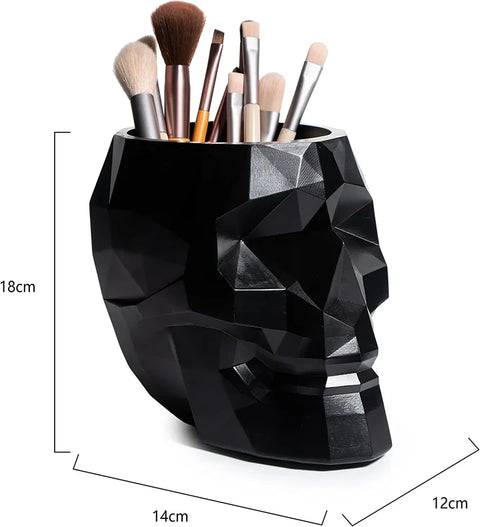 Geometrical Skull Halloween Candy Server Bowl (Black)