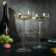 Polka Dot Champagne Coupe Glasses Set of 2 8.8 oz
