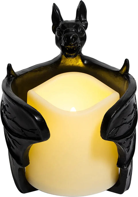 Halloween Wall Bat Spooky Large Flameless Flickering LED Candles