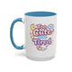 “Too Cute to Be Tired” Kawaii Bunny Mug