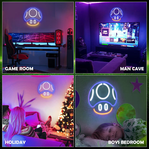 Gaming Neon Sign - LED Neon Light for Game Room Decoration | Teen Gamer Gift