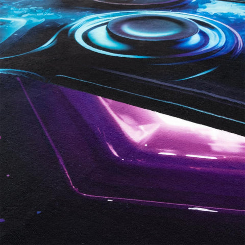 NTBED Game Console Area Rug for Bedroom Sofa Playroom Gaming Geometric Bedside Rugs Gamer Decorative Floor Mat Carpet (3x5 Feet, Blue)