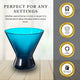 13-Ounce Colorful Pastel Plastic Stemless Martini Glasses (Set of 4)