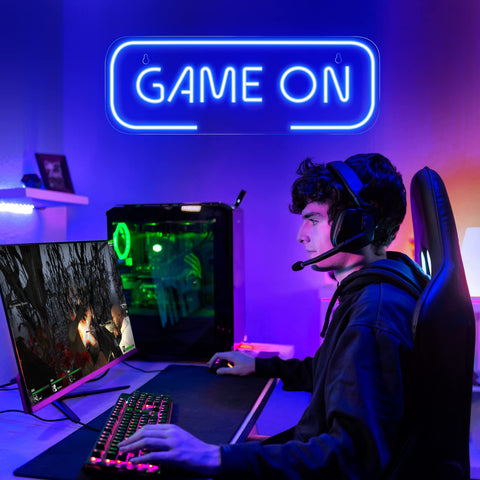 Gaming Neon Sign - LED Neon Light for Game Room Decoration | Teen Gamer Gift