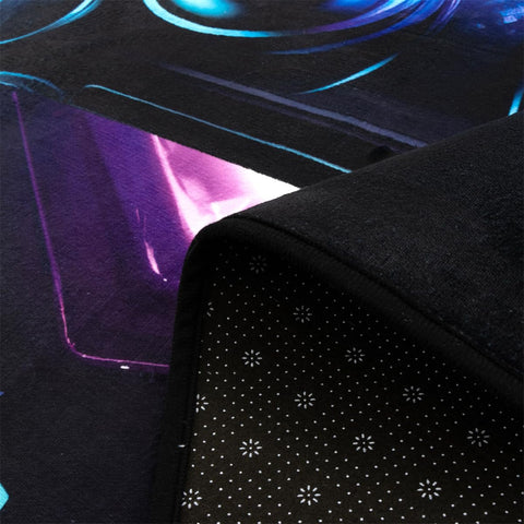 NTBED Game Console Area Rug for Bedroom Sofa Playroom Gaming Geometric Bedside Rugs Gamer Decorative Floor Mat Carpet (3x5 Feet, Blue)