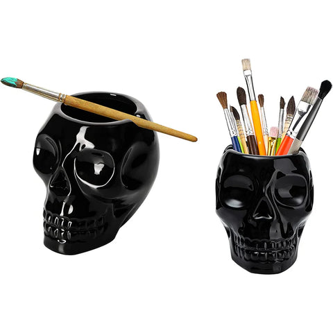 Painters Artist Skull Paint Artists Cup 4" H 3.6" W