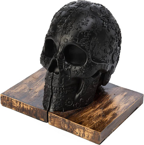 Skull Book Ends Gothic