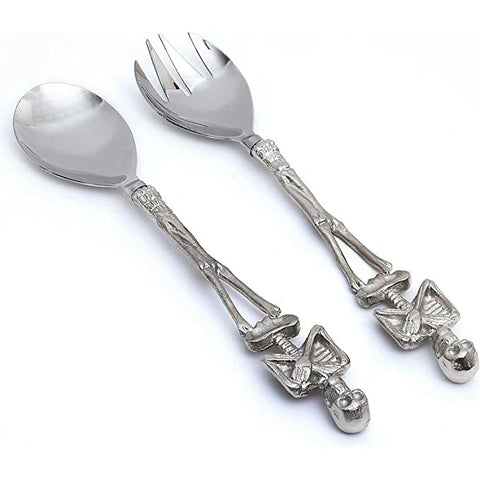 Skeleton Hands Salad Server Tongs, Fork & Spoon Set