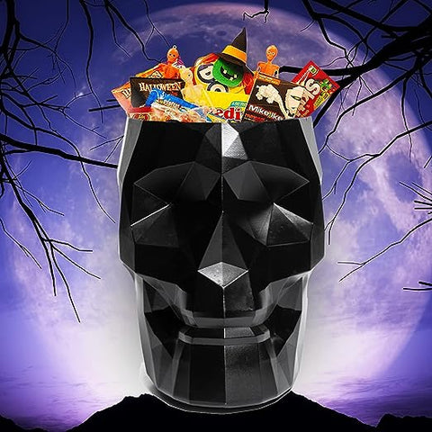 Geometrical Skull Halloween Candy Server Bowl (Black)