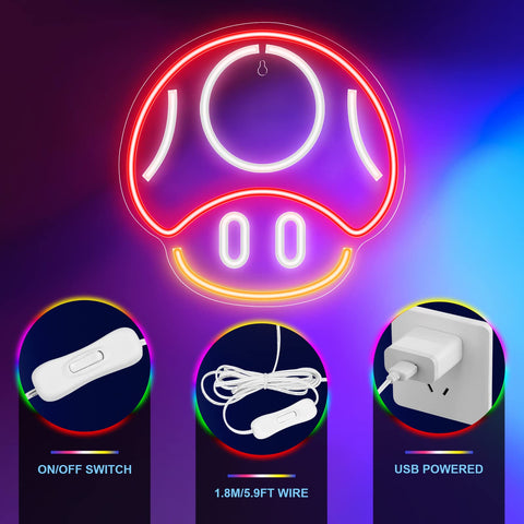 Gaming Neon Sign - LED Neon Light for Game Room Decoration | Teen Gamer Gift