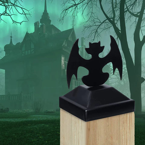 Halloween Bat Ghost Post Cap for 4x4 Wood Fence Post