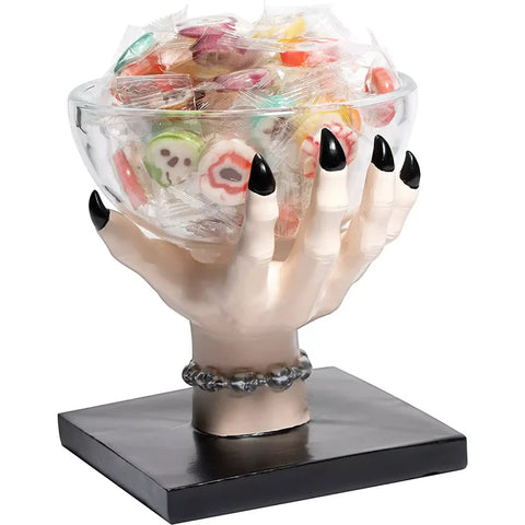 Witch Hand Large Candy Bowl Stand Witch Hand Halloween Dish For Kitchen Décor