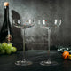 Polka Dot Champagne Coupe Glasses Set of 2 8.8 oz