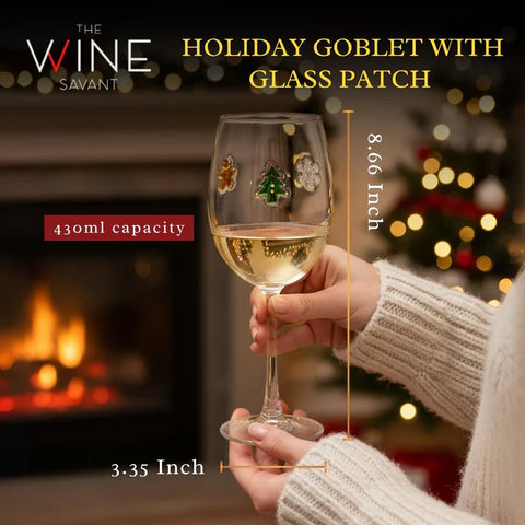 Stemmed Christmas Icon Glass Cups - 14 oz