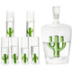 Agave Decanter and 6 Agave Shot Glasses