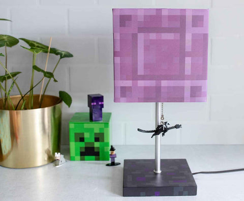 Minecraft Nether Portal Lamp – Ender Dragon Pull Desk Lamp with LED Mood Light