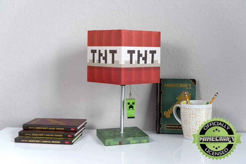 Minecraft TNT Desk Lamp – 14-Inch LED Block with 3D Creeper Puller Light