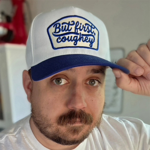 But First Coughey Hat Sean Kelly Says Voice Actor Collab Snapback Trucker Cap