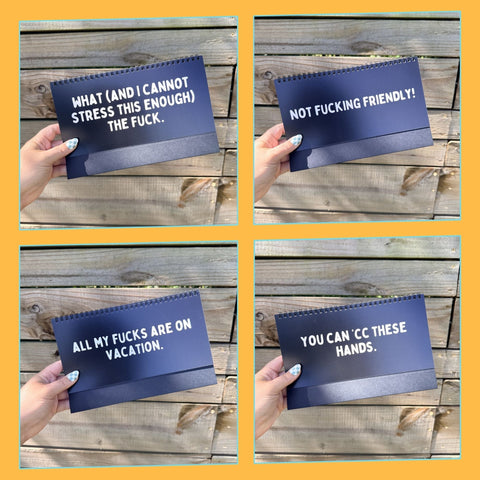 Zero F*cks Given Work Mood Desk Flip Sign