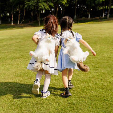 Mini Tuxedo Cat Backpack – Plush Cat Bag for Girls Gift Idea