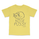 Nice Pussy Cat Funny Meme T-Shirt Viral Cat Joke Shirt, Adult Humor Novelty Tee