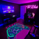 Gaming Rug Boys – Blacklight Glow In Dark Carpet | Non Slip Play Rug 60x39