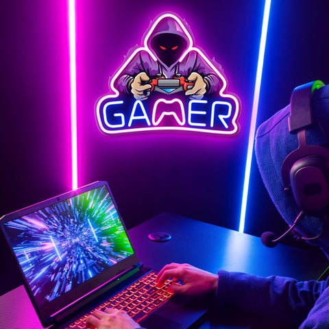 Gaming Neon Sign - LED Neon Light for Game Room Decoration | Teen Gamer Gift