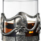 Skull & Snake Pewter Whiskey, Wine, Beer & Water Drinking Glass -12.5oz Set of 2
