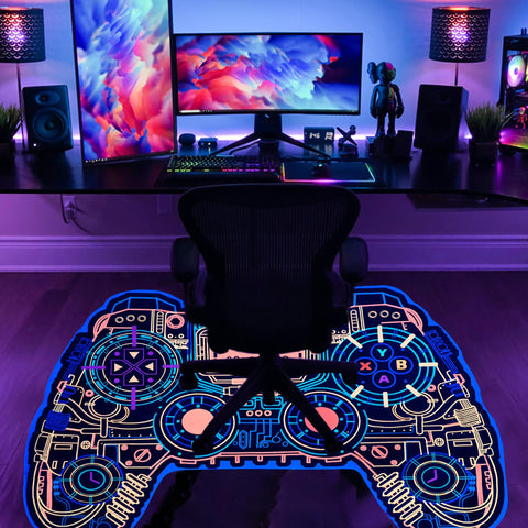 Gaming Rug Boys – Blacklight Glow In Dark Carpet | Non Slip Play Rug 60x39