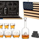 Marine Big Box Wall Decor Murphy: Decanter, 4 Whiskey Glasses, 4 Shot Glasses, Marine Flask - Gifts for Marines