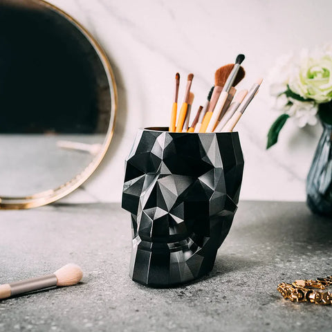 Geometrical Skull Halloween Candy Server Bowl (Black)