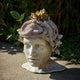 Medusa Head Planter, Large Solid Stone Face Planter