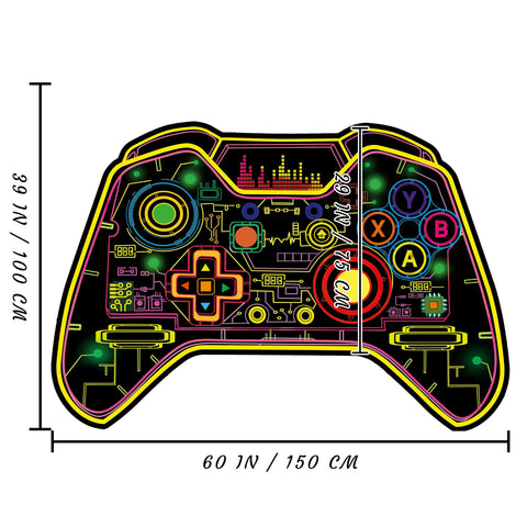 Gaming Rug Boys – Blacklight Glow In Dark Carpet | Non Slip Play Rug 60x39