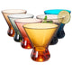 13-Ounce Colorful Pastel Plastic Stemless Martini Glasses (Set of 4)