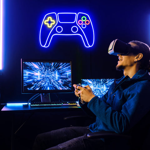 Gaming Neon Sign - LED Neon Light for Game Room Decoration | Teen Gamer Gift