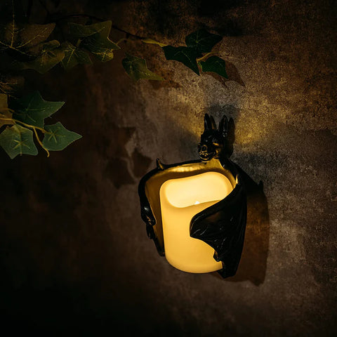 Halloween Wall Bat Spooky Large Flameless Flickering LED Candles