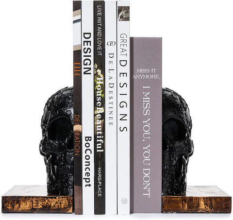 Skull Book Ends Gothic