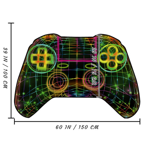 Gaming Rug Boys – Blacklight Glow In Dark Carpet | Non Slip Play Rug 60x39