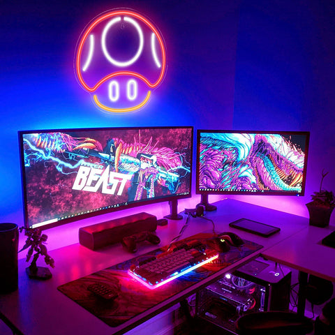 Gaming Neon Sign - LED Neon Light for Game Room Decoration | Teen Gamer Gift