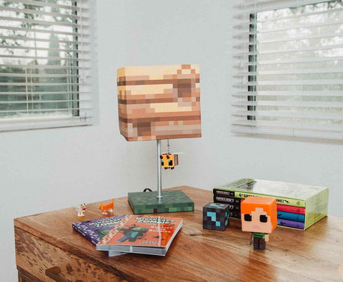 Minecraft Bee Lamp - Yellow Bee Nest Mood Light with 3D Puller | Kids Desk Lamp