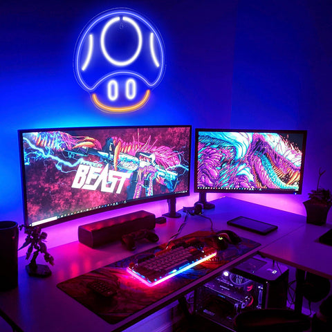 Gaming Neon Sign - LED Neon Light for Game Room Decoration | Teen Gamer Gift
