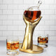 Football Decanter with 2 Football Whiskey & Wine Glasses