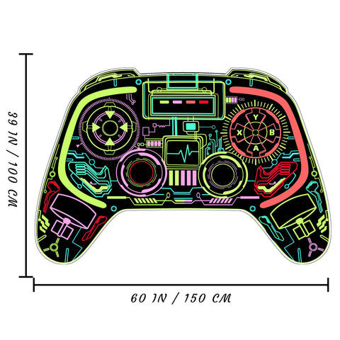 Gaming Rug Boys – Blacklight Glow In Dark Carpet | Non Slip Play Rug 60x39